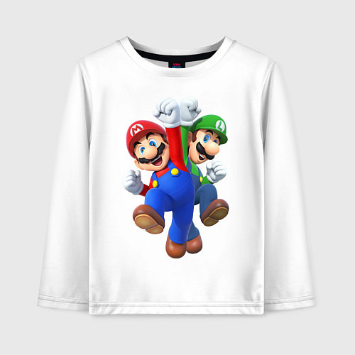 Детский лонгслив Mario Bros / Белый – фото 1