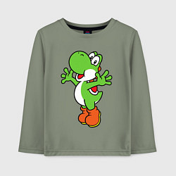 Лонгслив хлопковый детский Yoshi, цвет: авокадо