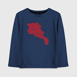 Лонгслив хлопковый детский Red Armenia, цвет: тёмно-синий