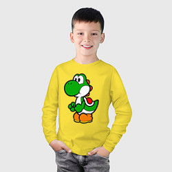 Лонгслив хлопковый детский Yoshi1, цвет: желтый — фото 2