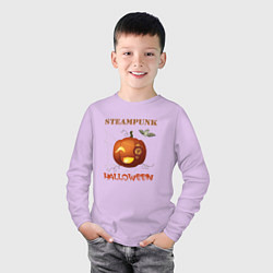 Лонгслив хлопковый детский Стимпанк-хэллоуин 2, цвет: лаванда — фото 2