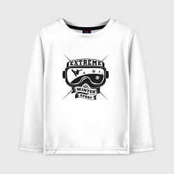 Лонгслив хлопковый детский EXTREME SHEREGESH, цвет: белый