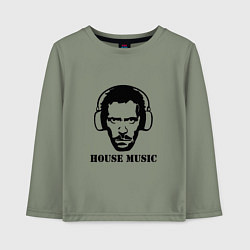 Лонгслив хлопковый детский Dr House music, цвет: авокадо