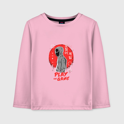 Детский лонгслив Play The Game / Светло-розовый – фото 1
