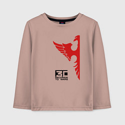 Лонгслив хлопковый детский 30 Seconds to Mars красный орел, цвет: пыльно-розовый