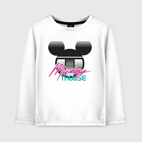 Детский лонгслив Logotype Mickey Mouse / Белый – фото 1