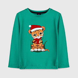 Детский лонгслив Праздничный тигренок