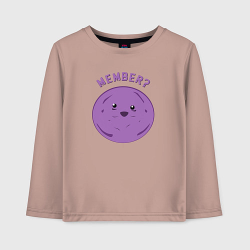 Детский лонгслив А ты помнишь? Ягодки - вспоминашки Южный парк / Пыльно-розовый – фото 1