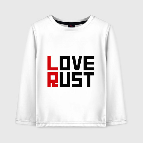 Детский лонгслив Love Rust / Белый – фото 1