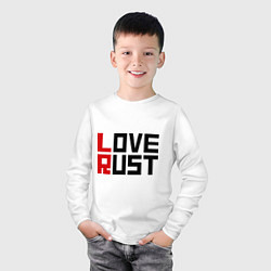 Лонгслив хлопковый детский Love Rust, цвет: белый — фото 2