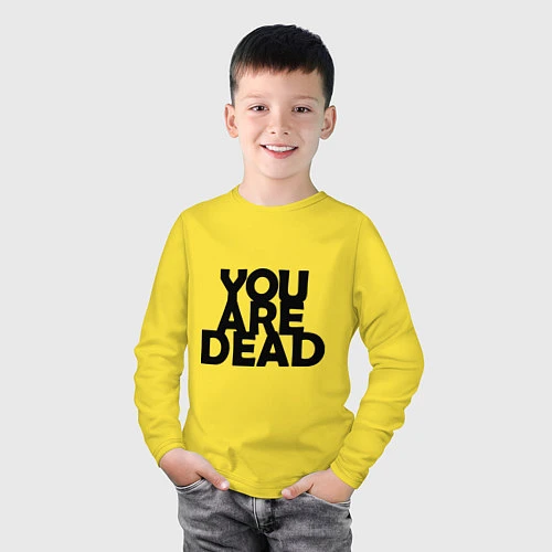 Детский лонгслив DayZ: You are Dead / Желтый – фото 3