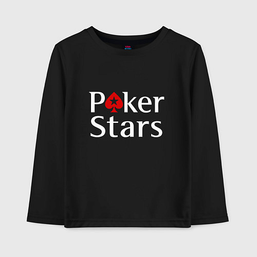 Детский лонгслив PokerStars логотип / Черный – фото 1