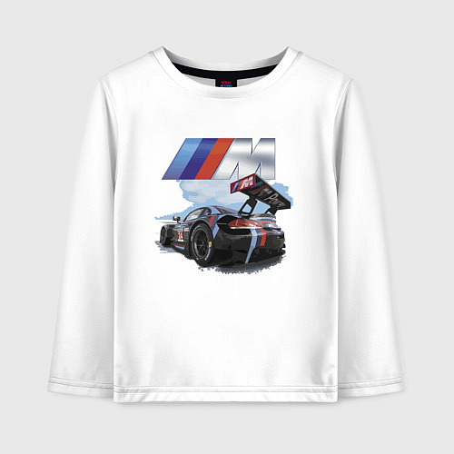Детский лонгслив BMW M POWER Motorsport Racing Team / Белый – фото 1