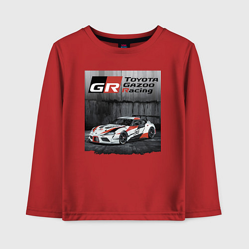 Детский лонгслив Toyota Gazoo Racing Team / Красный – фото 1