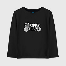 Лонгслив хлопковый детский Blink 182 лого, цвет: черный