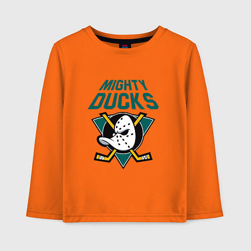 Детский лонгслив Анахайм Дакс, Mighty Ducks / Оранжевый – фото 1