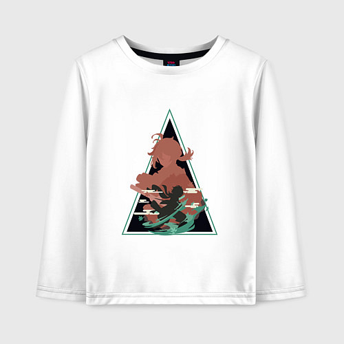 Детский лонгслив Genshin Impact KazuhaКадзуха / Белый – фото 1