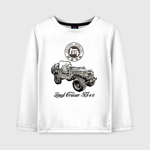 Детский лонгслив Toyota Land Cruiser FJ 40 off-road vehicle / Белый – фото 1