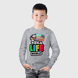 Лонгслив хлопковый детский TOCA LIFE WORLD ТОКА ЛАЙФ ВОРЛД ПЕРСОНАЖИ, цвет: меланж — фото 2
