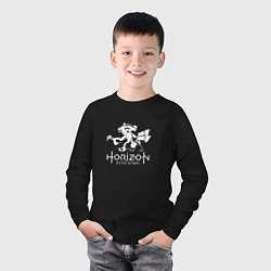 Лонгслив хлопковый детский HORIZON ZERO DAWN WHITE, цвет: черный — фото 2