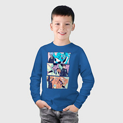 Лонгслив хлопковый детский Евангелион трио, цвет: синий — фото 2