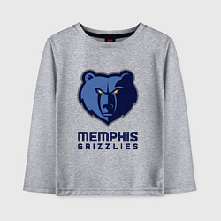 Лонгслив хлопковый детский Мемфис Гриззлис, Memphis Grizzlies, цвет: меланж