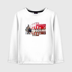 Лонгслив хлопковый детский Гладиатор и Стадио, цвет: белый