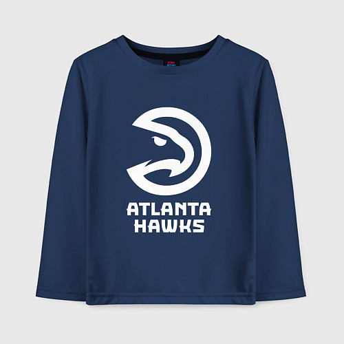 Детский лонгслив Атланта Хокс, Atlanta Hawks / Тёмно-синий – фото 1