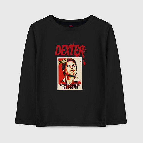Детский лонгслив Декстер Марка / Черный – фото 1