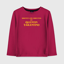 Лонгслив хлопковый детский Directed by Quentin Tarantino, цвет: маджента