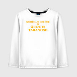 Лонгслив хлопковый детский Directed by Quentin Tarantino, цвет: белый