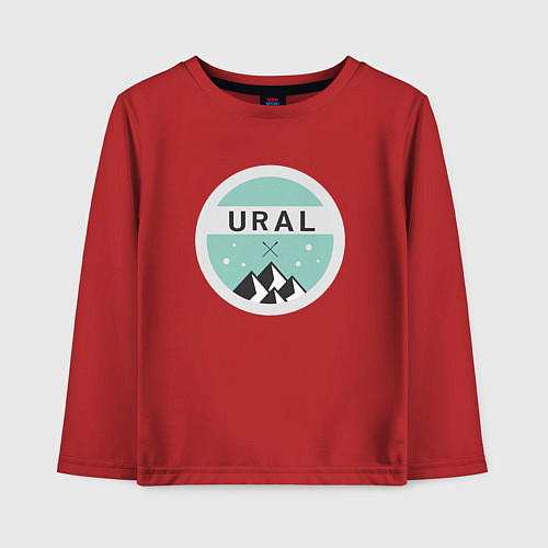 Детский лонгслив УРАЛ 01 / Красный – фото 1