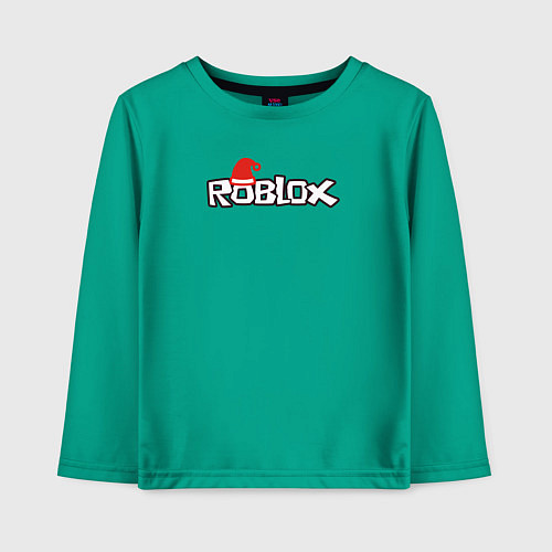 Детский лонгслив Logo RobloX / Зеленый – фото 1