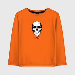 Лонгслив хлопковый детский Smiling Skull, цвет: оранжевый