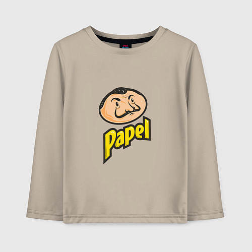 Детский лонгслив Papel Face / Миндальный – фото 1