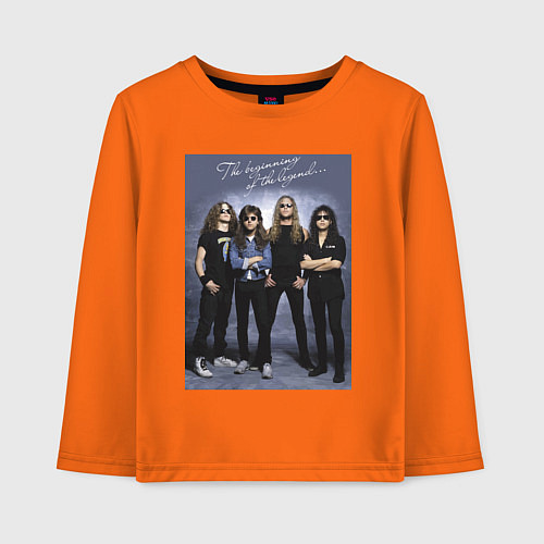 Детский лонгслив Ты помнишь, как всё начиналось? / Оранжевый – фото 1