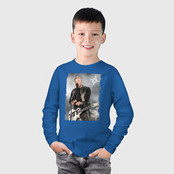 Лонгслив хлопковый детский James Alan Hetfield - Metallica vocalist, цвет: синий — фото 2