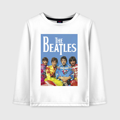 Детский лонгслив The Beatles - world legend! / Белый – фото 1