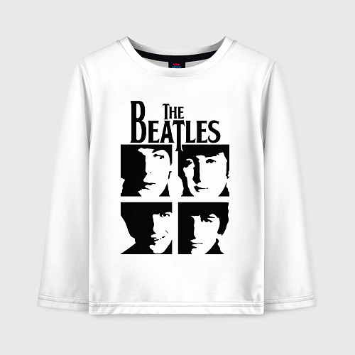 Детский лонгслив The Beatles - legendary group! / Белый – фото 1