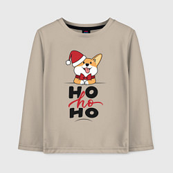 Детский лонгслив Corgi Ho ho Ho