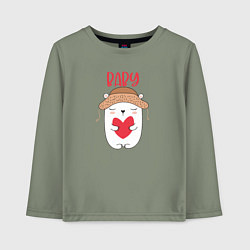 Лонгслив хлопковый детский Family Baby Bear, цвет: авокадо
