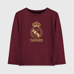 Детский лонгслив Real Madrid gold logo