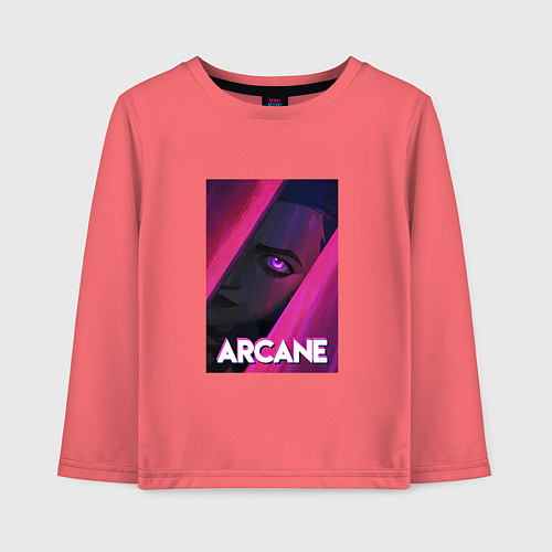 Детский лонгслив Arcane Neon / Коралловый – фото 1