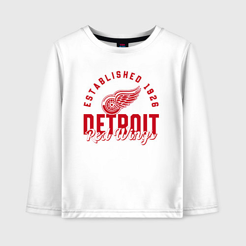 Детский лонгслив Detroit Red Wings Детройт Ред Вингз / Белый – фото 1