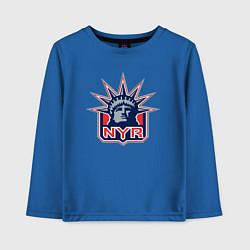 Лонгслив хлопковый детский Нью Йорк Рейнджерс New York Rangers, цвет: синий