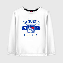 Лонгслив хлопковый детский Нью Йорк Рейнджерс, New York Rangers, цвет: белый