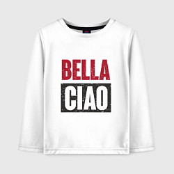 Лонгслив хлопковый детский Bella Ciao - Money Heist, цвет: белый