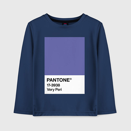 Детский лонгслив Цвет Pantone 2022 года - Very Peri / Тёмно-синий – фото 1