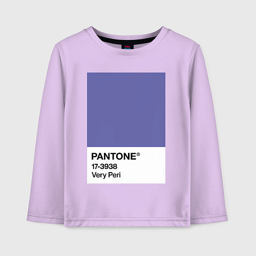 Детский лонгслив Цвет Pantone 2022 года - Very Peri / Лаванда – фото 1