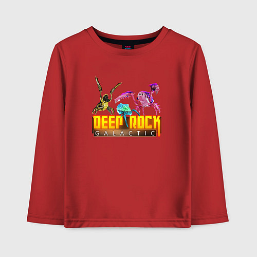 Детский лонгслив Deep Rock Galactic Лого Глиффиды / Красный – фото 1